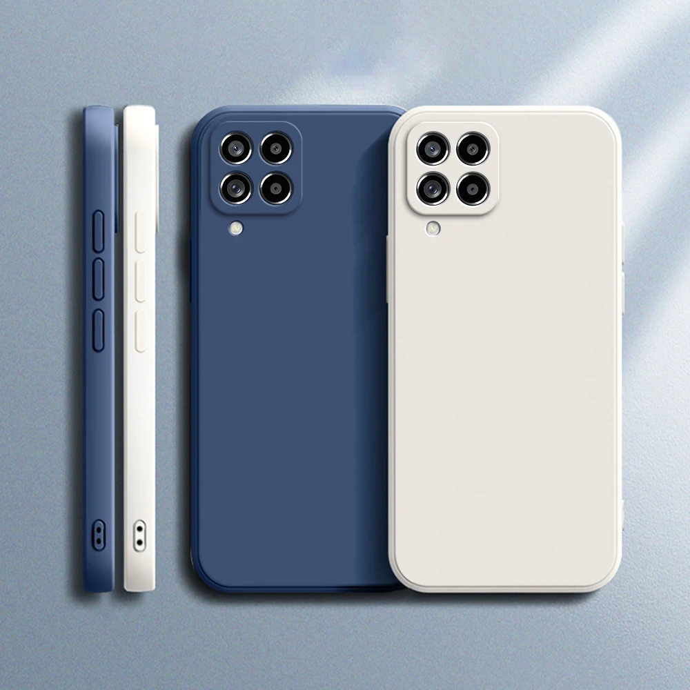 Für Samsung A22 4G Fall Samsung Galaxy A22 M12 A12 A42 M32 M42 4G Abdeckung Quadratische Matte Silikon Luxus klassische Telefon Abdeckung
