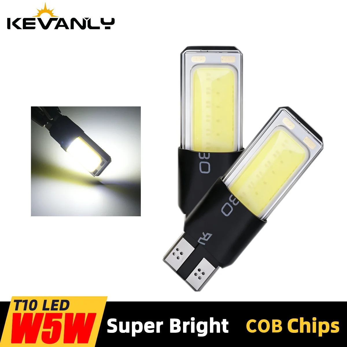10/20pcs Car Led Light W5W 194 12V Canbus Auto T10 COB Accessories Interior Bulb Backup Brake Parking Turn Signal Trunk Lamp