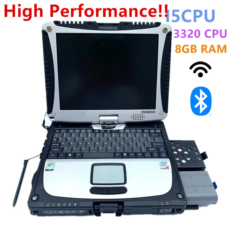 

High quality Toughbook for Panasonic CF-19 CF19 CF 19 Laptop i5 3350 CPU 8GB RAM support Alldata Mb Star Sd Connect C4 C5 C6 SW