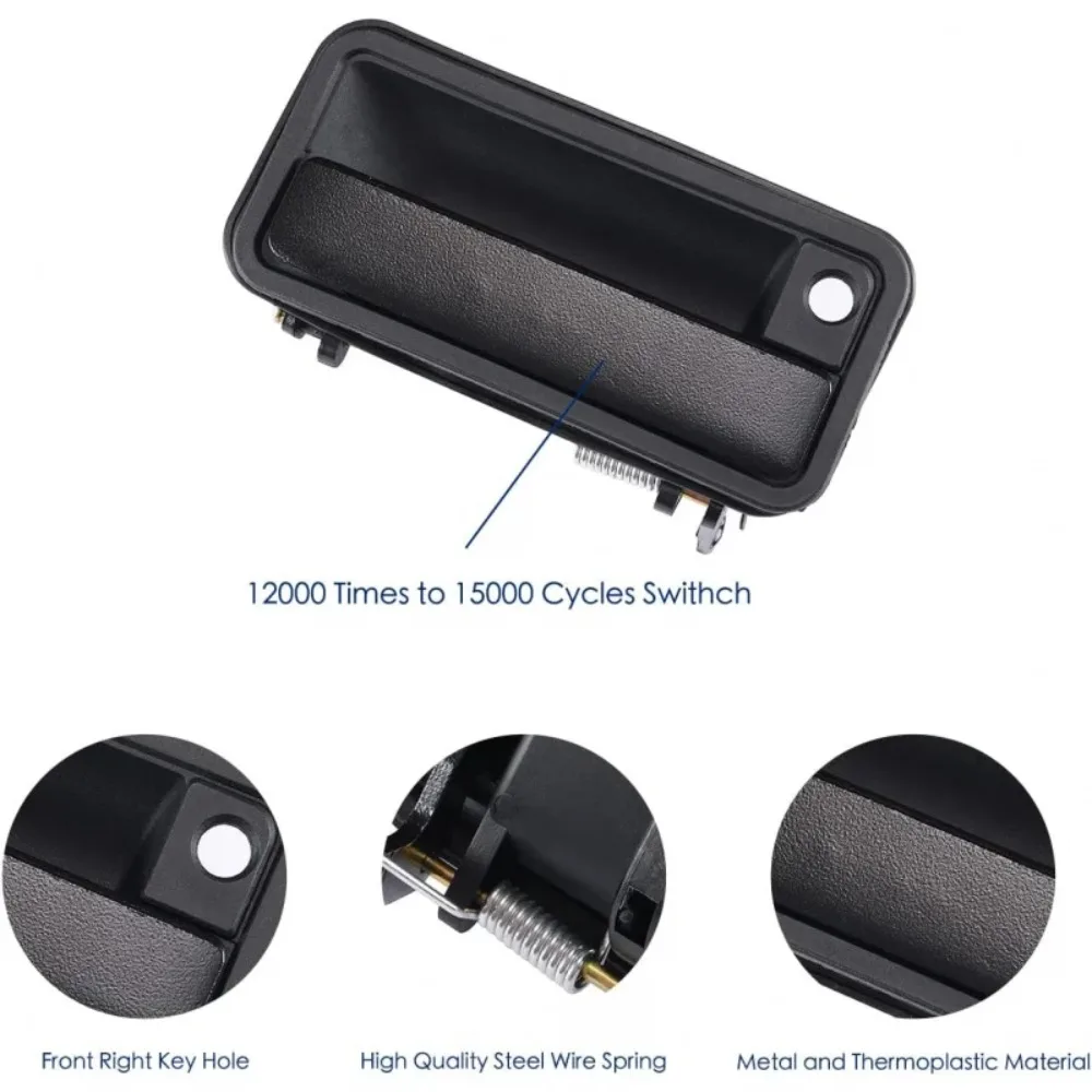 Metal Exterior Door Handle With Keyhole For 1988-2000 Chevrolet C/K 1500 2500 3500 15742229 15742230 15742233 15742234 view 5