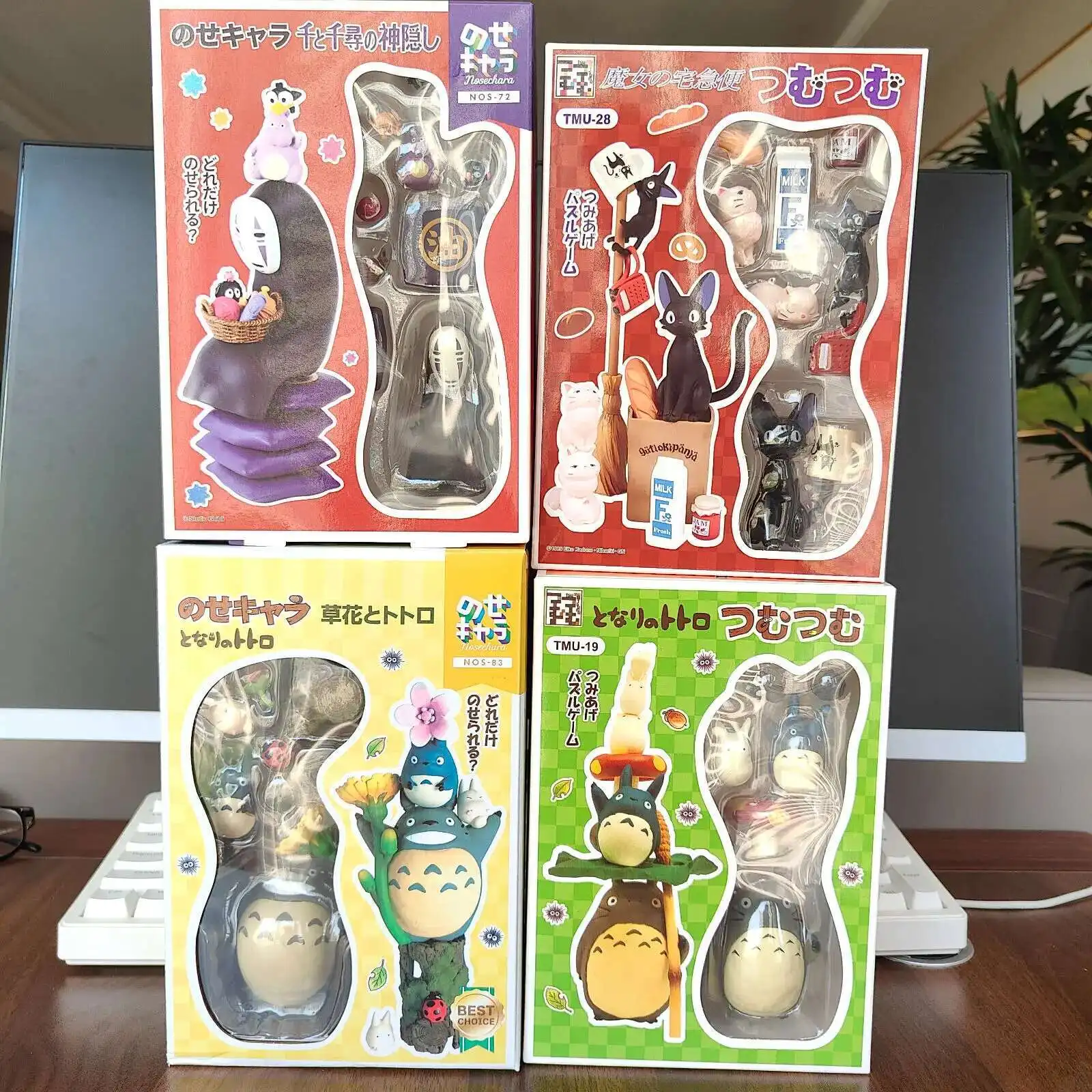 Hayao Anime Miyazaki serie Totoro figura Mini estatua lindos juguetes adornos de habitación Kawaii figuras de Pvc juguete chico regalos de Navidad ﻿