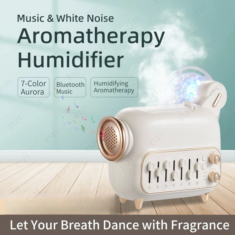 Bluetooth Speaker White Noise Aromatherapy Machine Water Ripple Projection Ambient Lighting Humidification Aromatherapy Machine