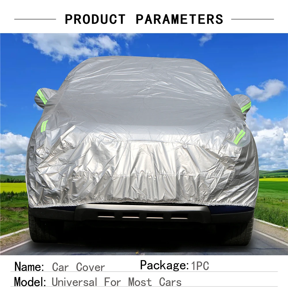 Universelle Autoabdeckung, wasserdicht, UV-Schutz, kratzfest, staubdicht, für Limousinen und SUVs, verschiedene Größen – Detail 6