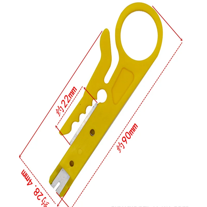 새로운 미니 휴대용 와이어 스트리퍼 커터 임팩트 펀치 다운 툴 블레이드 네트워크 와이어 케이블 라인 툴 와이어 스트리퍼 나이프