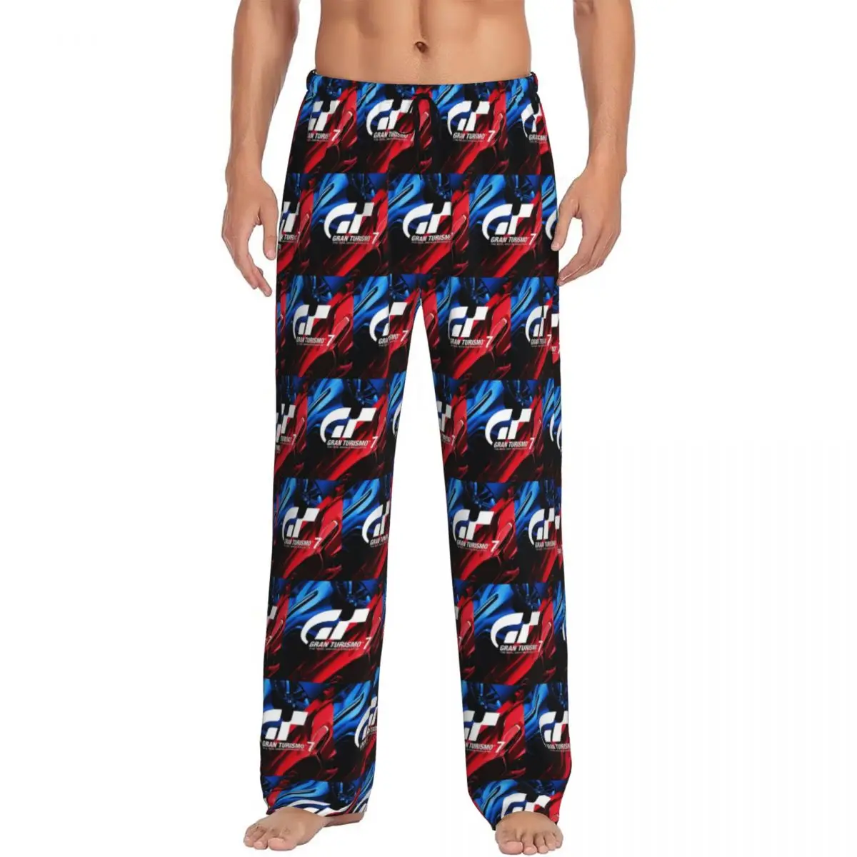 

Custom Gran Turismo Pajama Pants Men Sleepwear Sleep Lounge Bottoms with Pockets