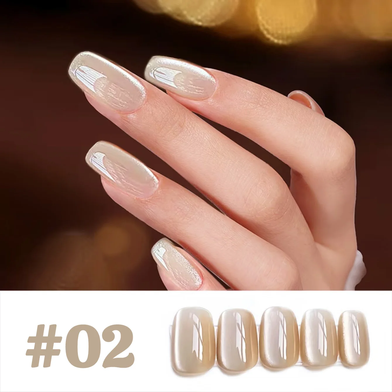 1-12 Stück WS Hot Style Nicht-Grau Universal White Cat Eye Gel Nagellack Super Flash White Glass Bead Nail Art Nail Suppies