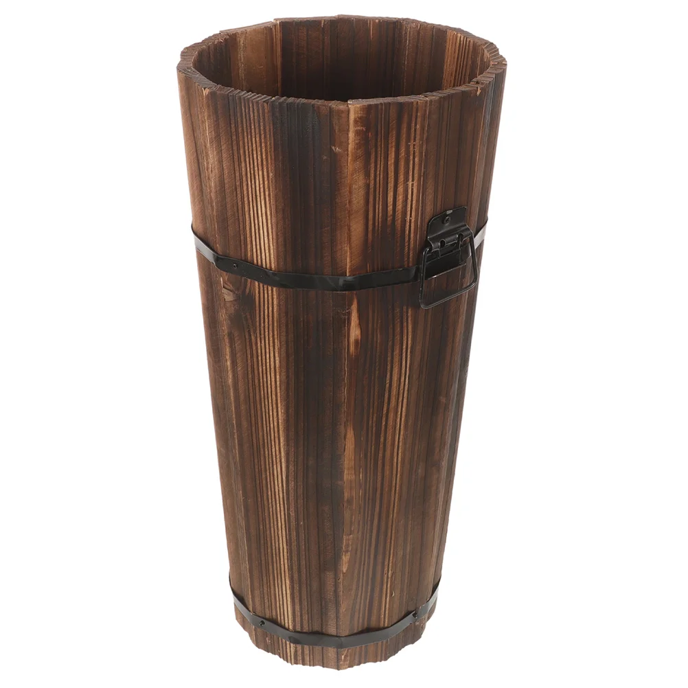 

Wooden Umbrella Stand Large Capacity Storage Bucket for Umbrellas Cane Fan Organizer Home Decor Durability Nordic Style