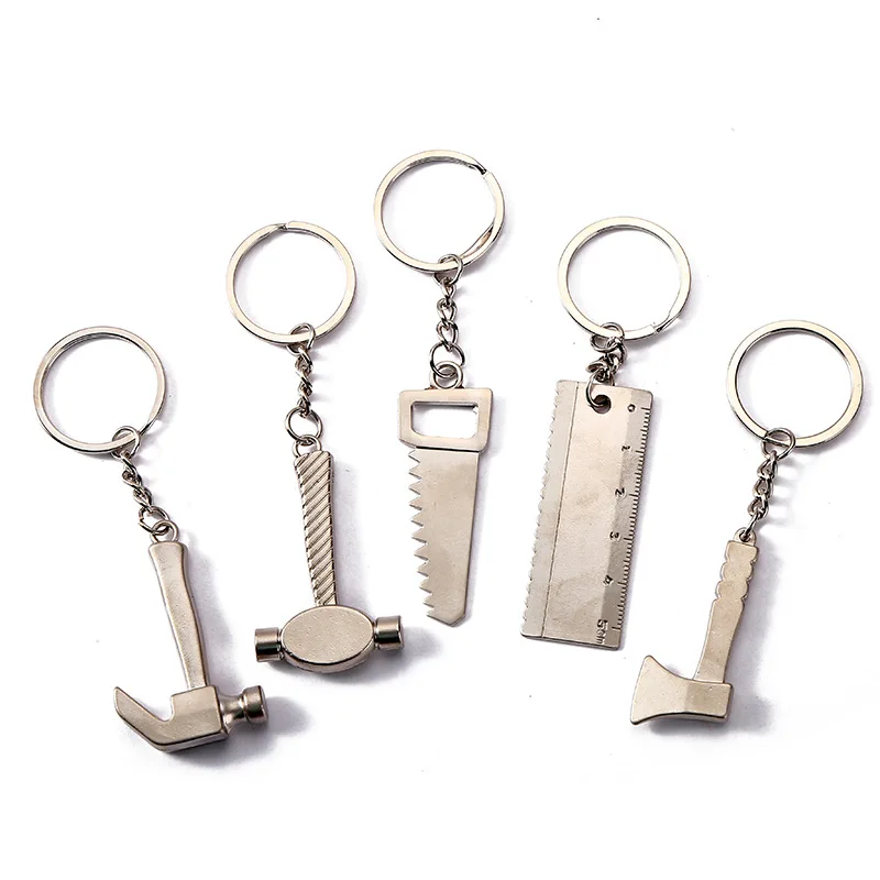 Bottle Opener Stylish Metal Functional Novelty Keychain Key Tool Must-have Wrench Versatile Silver Portable Keychain Convenient