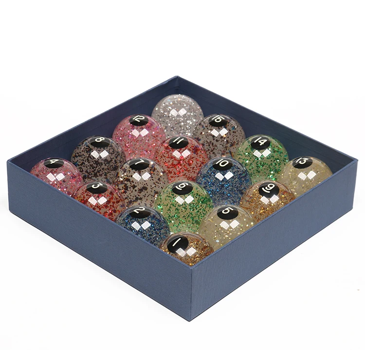 

Beautiful Attractive Crystal Big Size 2-1/4" Billiard Pool Ball Set 16pcs/box for Sale