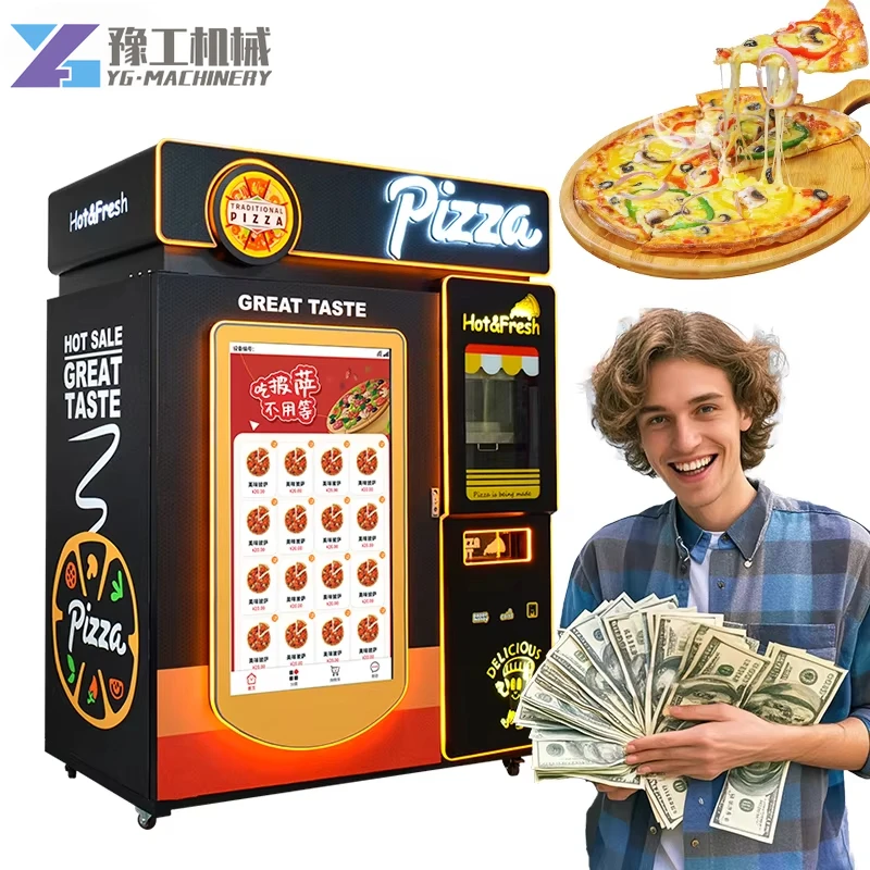 Máquina expendedora de pizza YG, fábrica de proveedores de autoservicio, máquina expendedora de pizza totalmente automática