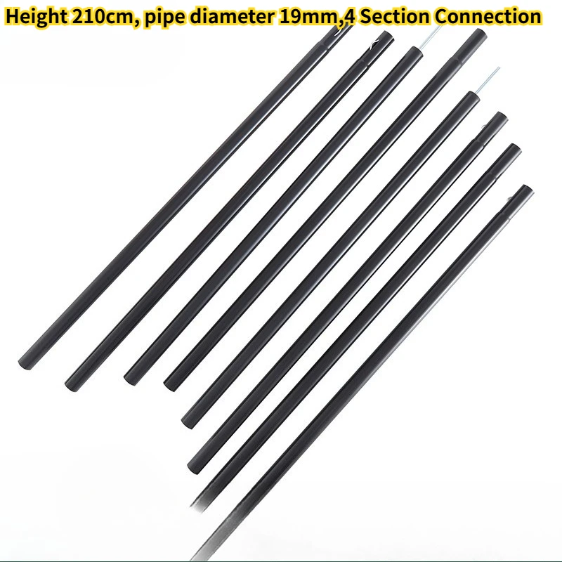 210cm Outdoor Tent Canopy Tarp Poles Tent Canopy Support Rods Iron Canopy Awning Frame 4 Section Connection
