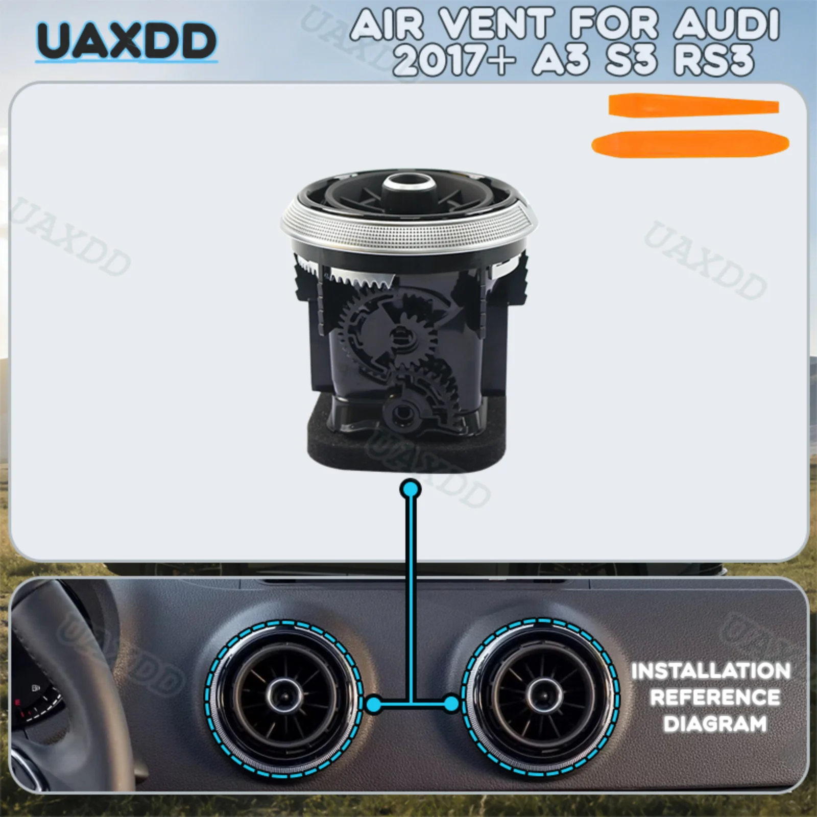 Ventilation Adjustable Parts For Audi 2017+ A3 S3 RS3 Air Conditioning assembly Replacement Car Grille Outlet AC Plastic Nozzle