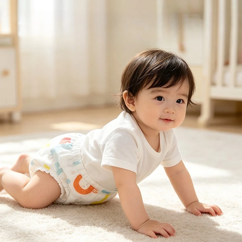 5pcs Newborn Diapers Washable Diapers Breathable Leak-proof Baby Special Urine Ring Baby Diaper Pants Color Random
