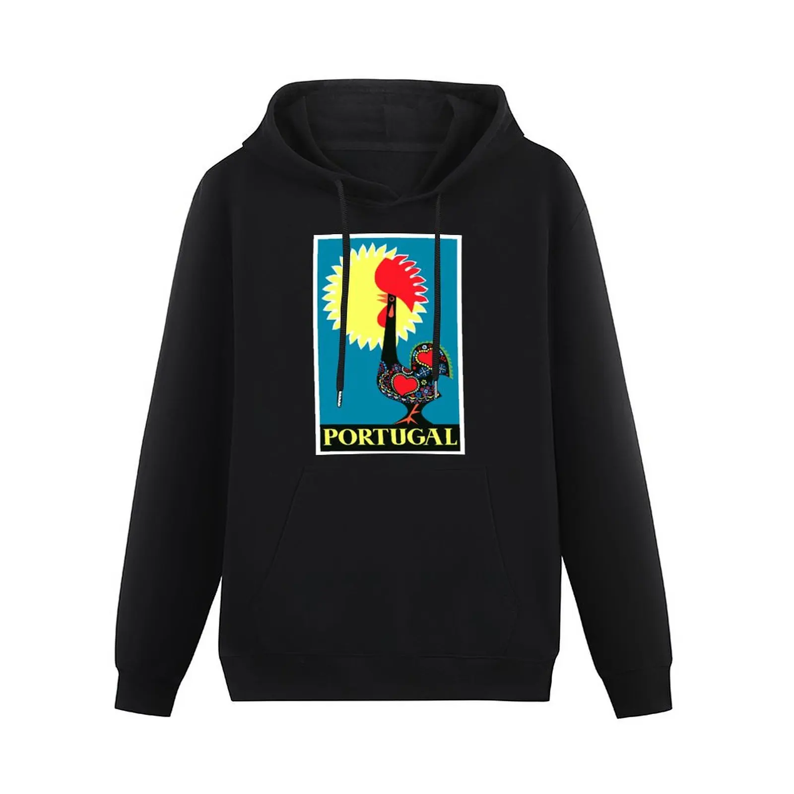 1965 Portugal Rooster Of Barcelos Travel Poster Pullover Hoodie men wear korean clothes mens hoodies