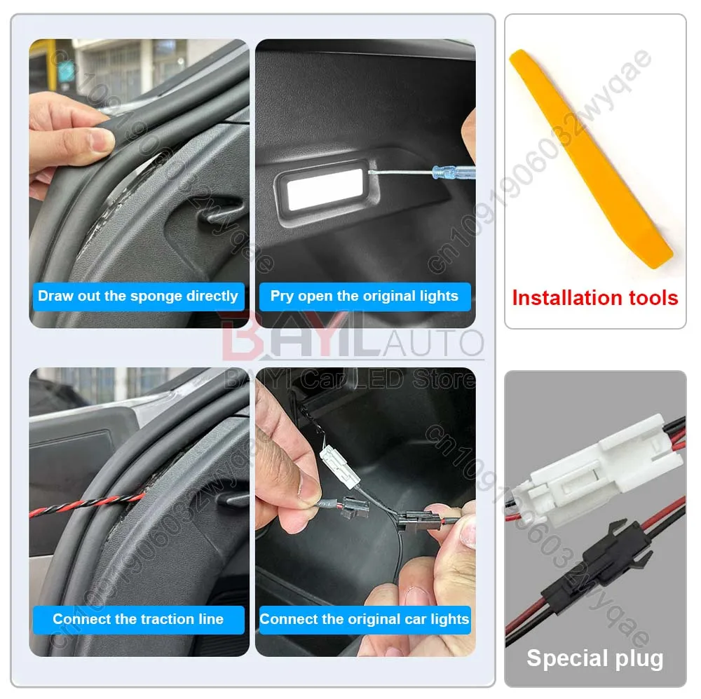 Car Trunk Light Bar For Polestar 4 Hidden Luggage Light Belt Car Interior Atmosphere Light Rear Trunk LED Lamp Auto Accessories view 6