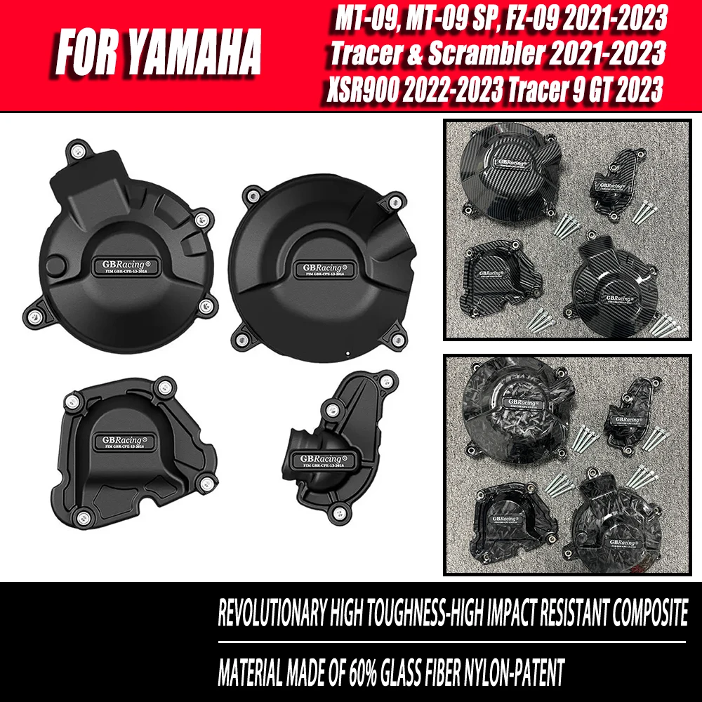 

Защитная крышка двигателя для YAMAHA MT09 MT-09 SP FZ-09 SP TRACER & SCRAMBLER 900 2021-2023 XSR900 2022-2023 Tracer 9 GT 2023