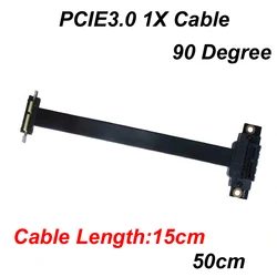 15CM/50CM PCIE 3.0 1X To X1 Cable Dual 90 Degree Right Angle PCIE X1 Extension Cable PCI   Express 1X High-Speed Extender 8Gbps