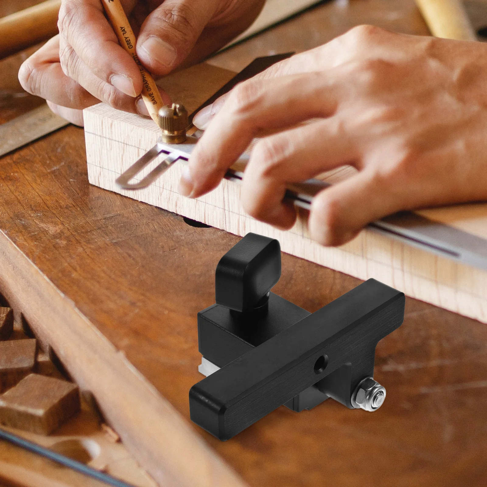 

Aluminum Alloy T track Stopper Block for Woodworking Miter Slot Limiter T slot Track Fence Stop Block Tool Equipment
