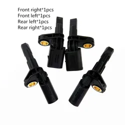 4 Pcs Car 4WD Front Rear Left Right ABS Wheel Speed Sensor Black for TT A3 Golf Paasat Bora Yeti Alhambra WHT003856