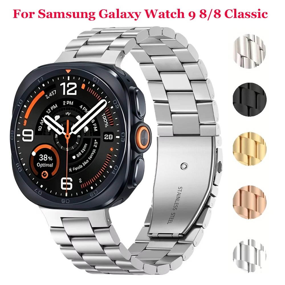 Metallarmband für Samsung Galaxy Watch 9 8 40mm 44mm/8 Classic Edelstahlband Samsung Galaxy Watch 8 Classic 46mm Uhrenarmband