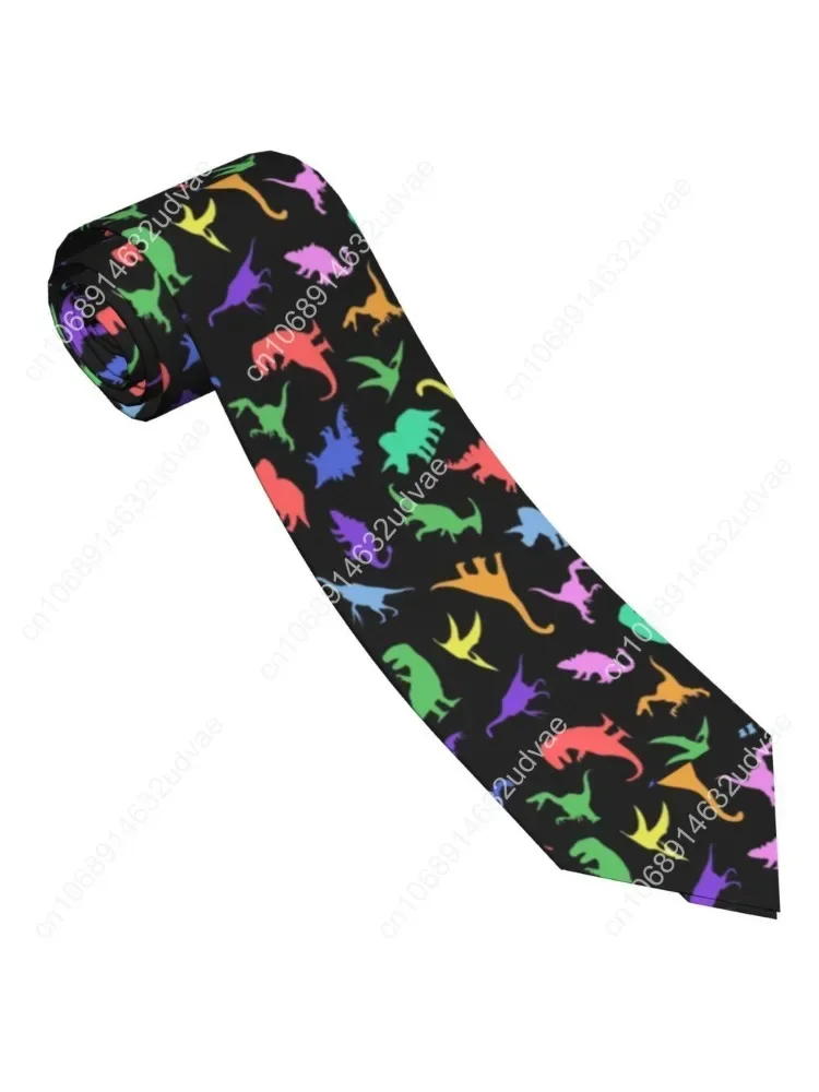 

Dinosaur Cartoon Unisex Necktie Casual Polyester 8 Cm Narrow Animal Children Cute Neck Ties for Men Suits Accessories