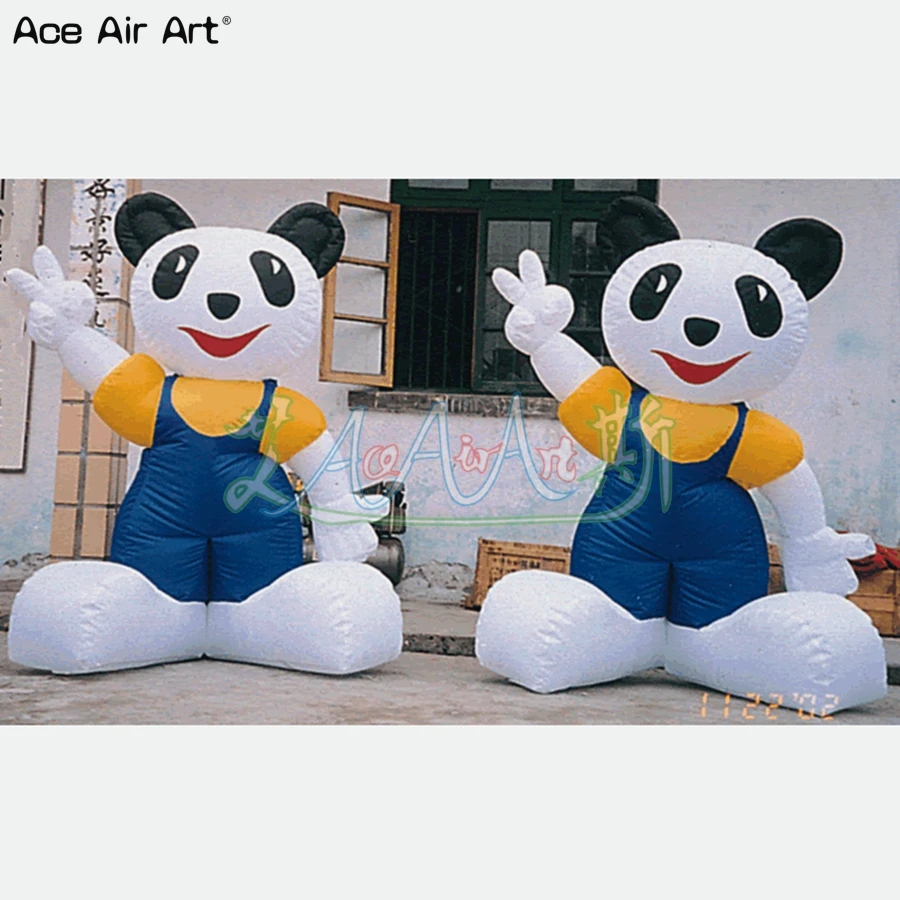 2025 Custom Inflatable Panda Model, Inflatable Animal Replica For Outdoor Large Advertising Event Party Made By Ace Air Art