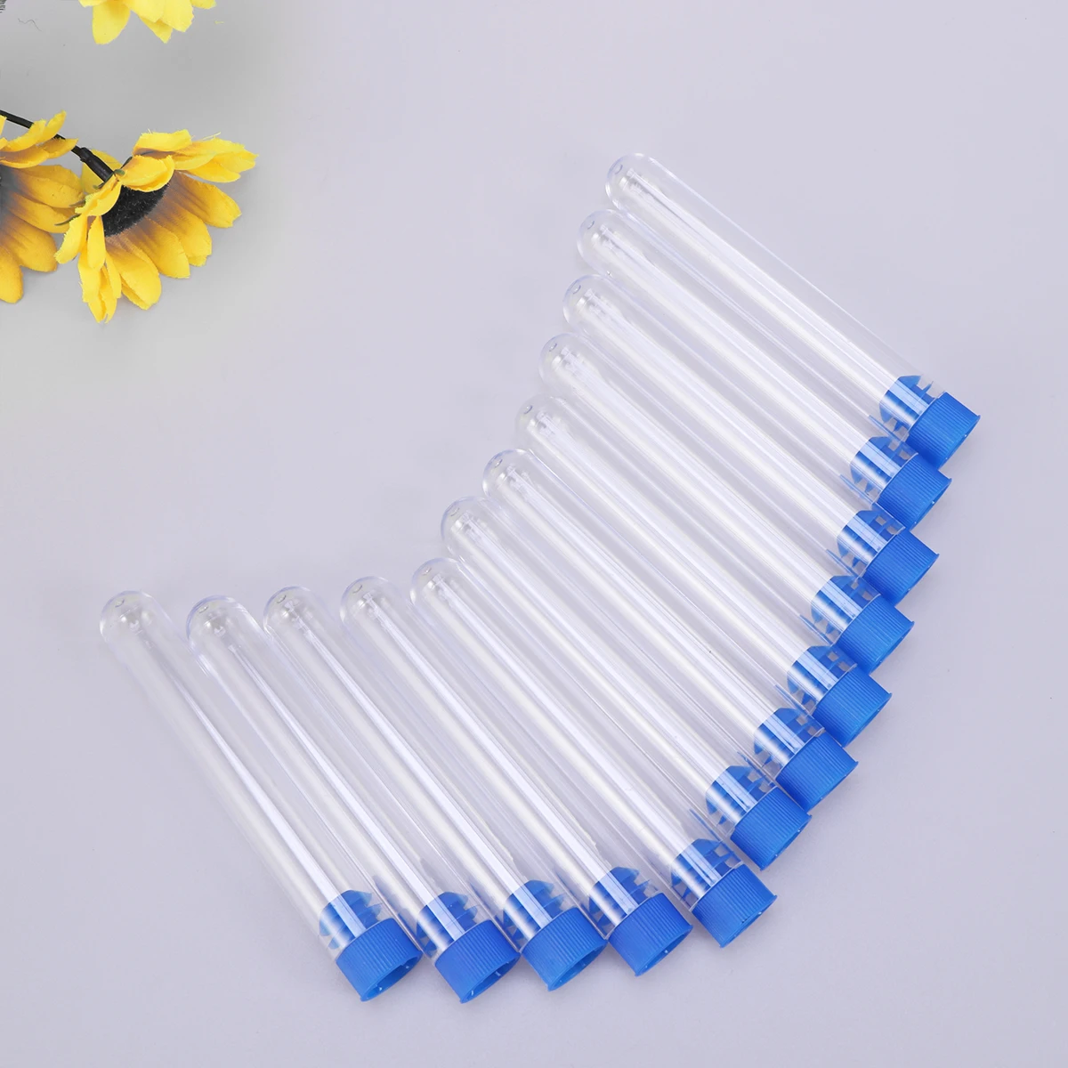

12 pcs Test Tubes Clear Plastic Disposable Containers for Lotion Gel Travel Experiment Craft Gifts Small Bottles with
