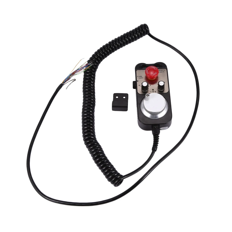 Universal Cnc 4 Mpg Pendant Hand Wheel 100 Pulse 5V & Emergency Stop Cnc Router Handwheel 4Axis Type-A62I