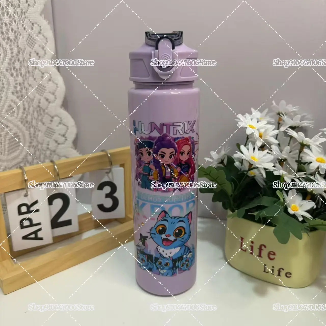 800 مللي K-Pop شيطان الصيادين زجاجات مياه رومي ميرا زوي طباعة فتاة القش أكواب الشرب المحمولة شرب القرع هنتركس درينكوير