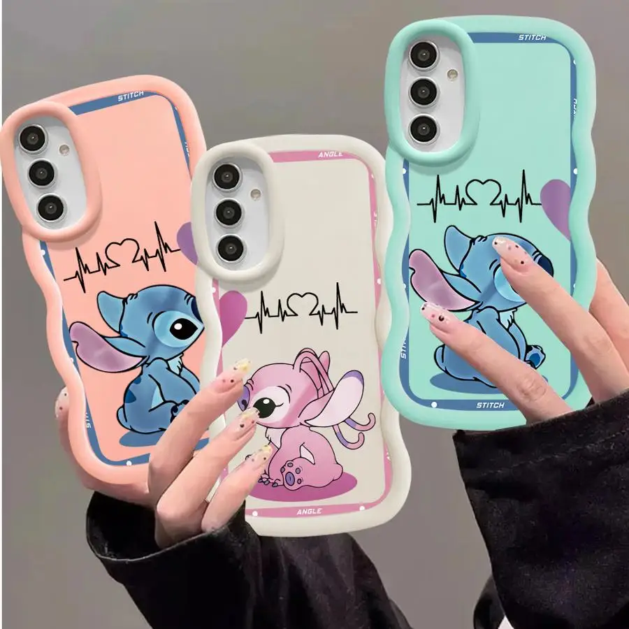 Disney Stitch Angle Phone Case for Samsung Galaxy A03 Core A02s A15 A21s A51 A12 A13 A04 A05s A11 A30s A50 A14 A20s 4G 5G Cover