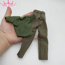 1/6 Scale Green T-Shirt with Pants Suit Set Model for 12in Action Figure Accessory