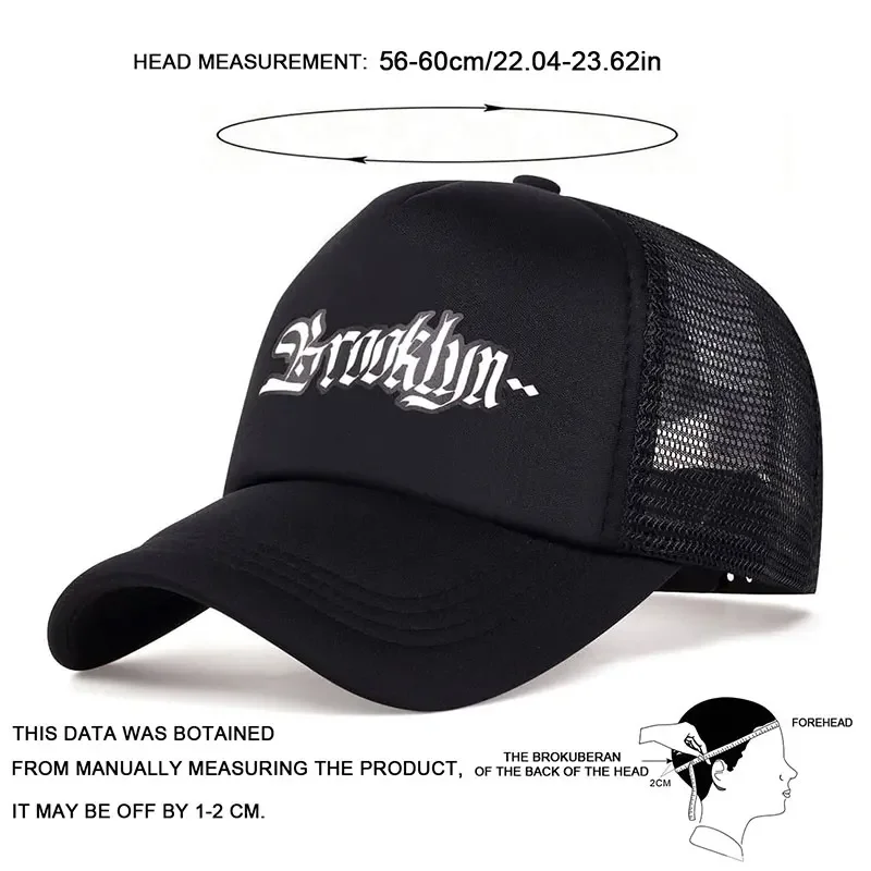Бейсбольные сетчатые кепки унисекс Brooklyn с буквенным принтом, весна-лето, уличные регулируемые повседневные шапки, солнцезащитная шляпа, спортивная кепка