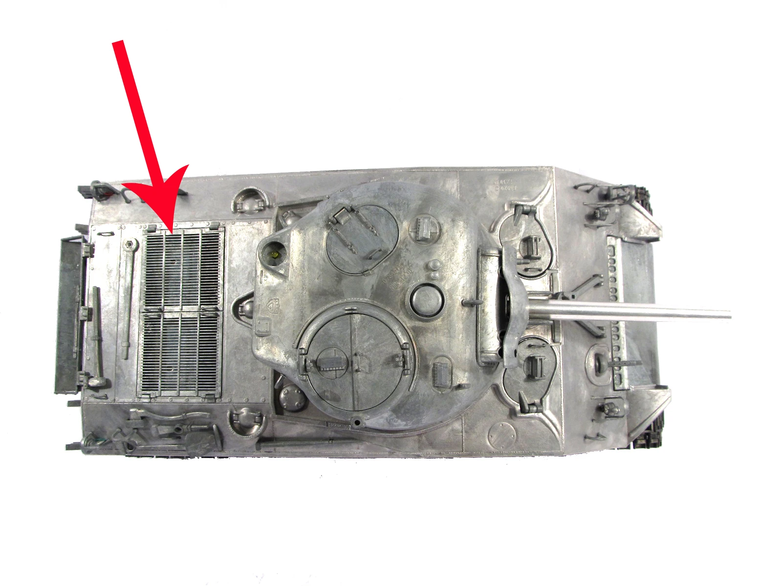 Grilles de moteur en métal pour Sherman, pièces améliorées, pièce de mise à niveau, long, précieux Heng, 1/16, 1:16 RC, Mato Metal