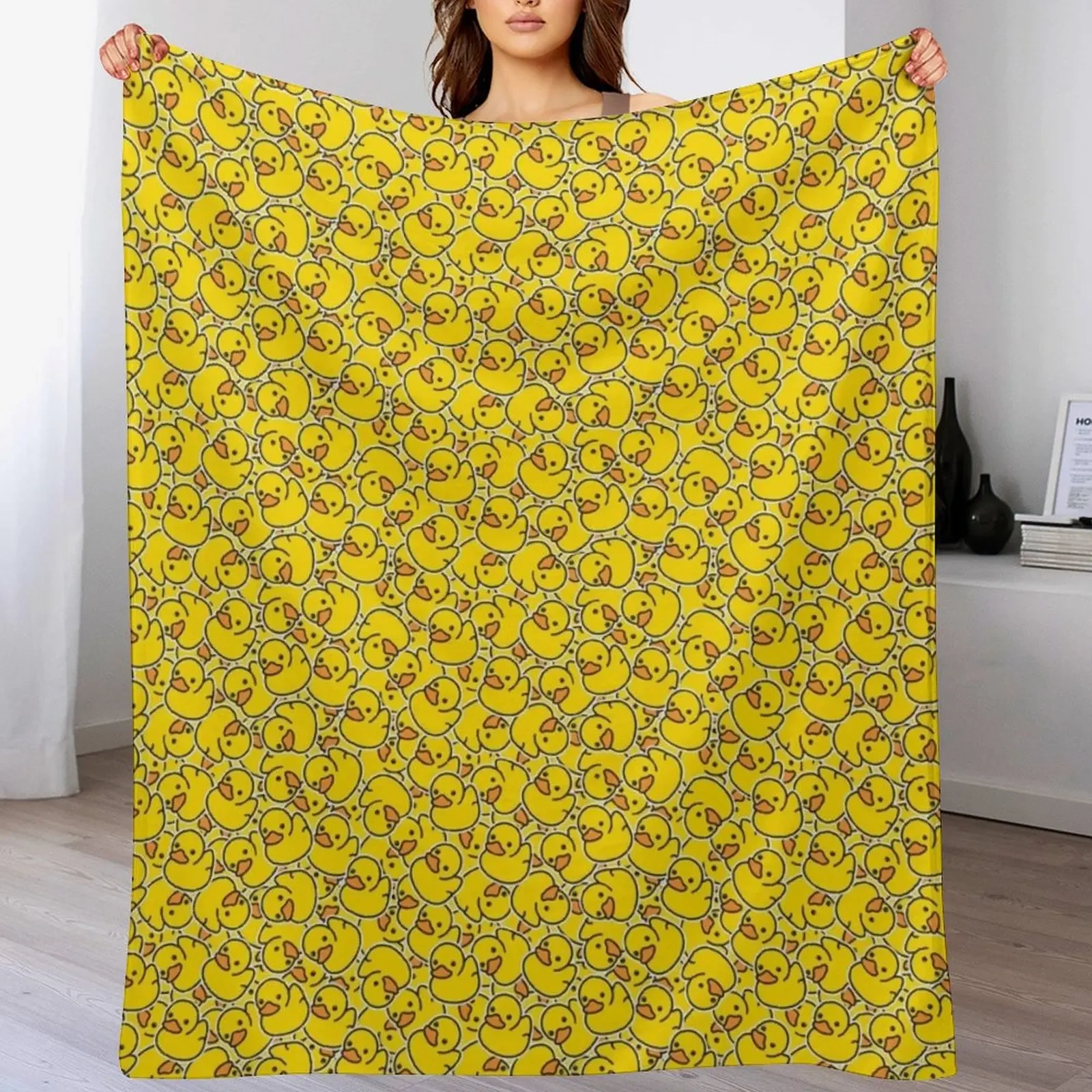 

Yellow Classic Rubber Duck Throw Blanket Fluffy Cozy Throw Blanket for Home Decor