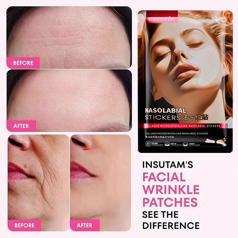 

Nasolabial Folds Patch Contain Collagen Hyaluronic Acid Firming Skin Fade Fine Lines Deep Moisturizing Facial Mask Anti Wrinkle