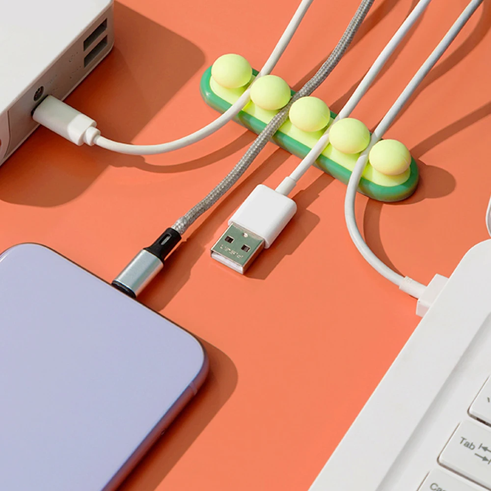 Data Cable Manager Desktop Self-adhesive Wire Winder Powerful Holder Earphone Cable Collection and Storage Cables Holder