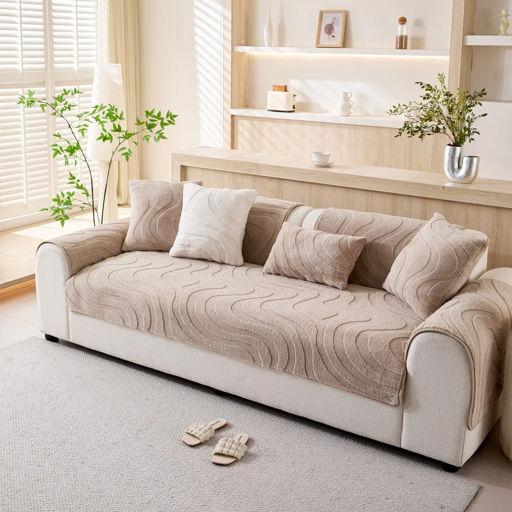 1 Stück einfacher einfarbiger Sofabezug, maschinenwaschbar, Couchkissen, Wohnzimmer, rutschfest, geeignet für alle Jahreszeiten, Möbelschutz