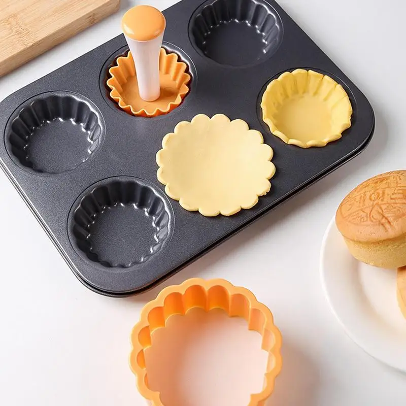 Egg Tart Mold Egg Tart Pan Mold Non Stick Food Safe Reusable Removable Cake Pastry Baking Tool For Egg Tart Making