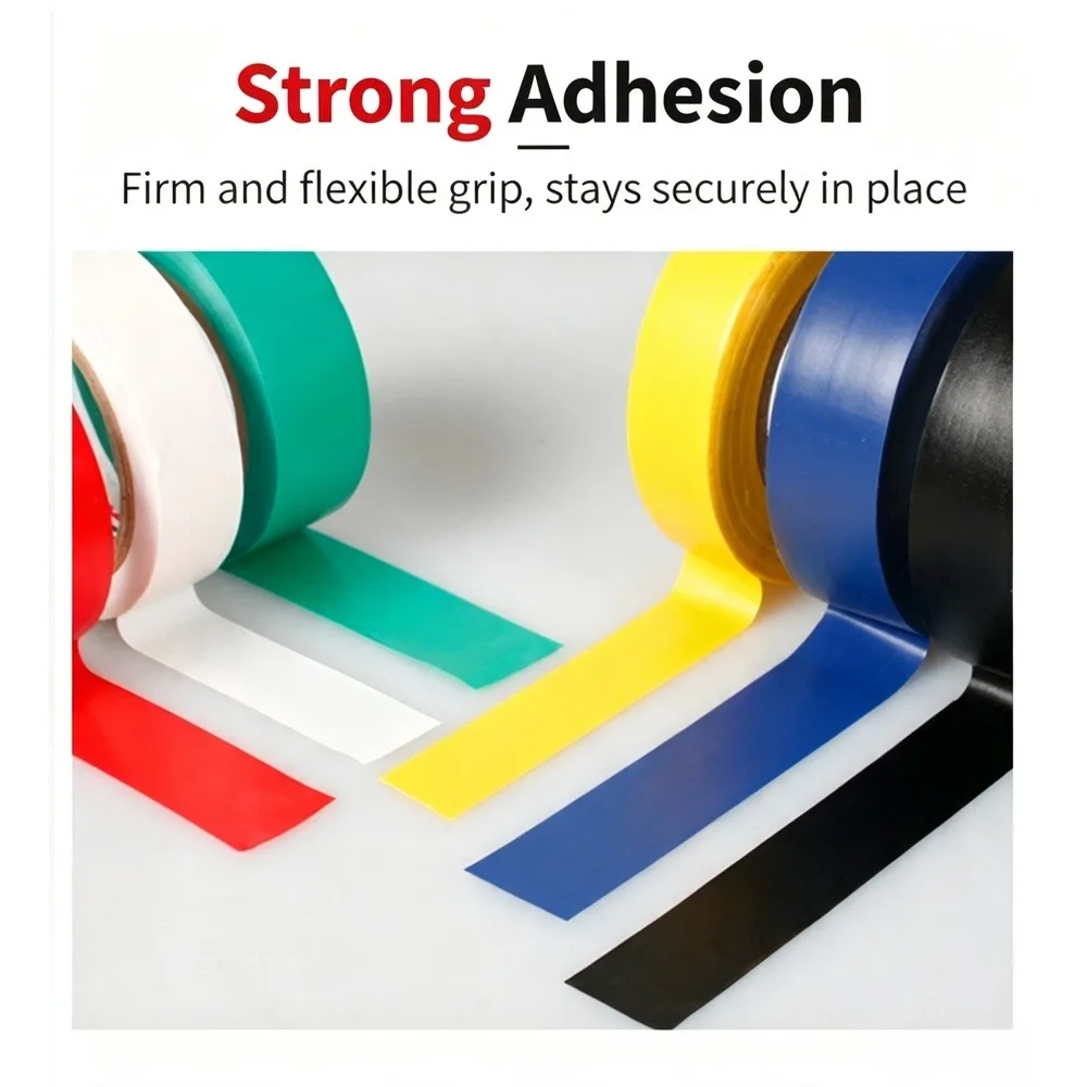 Waterproof Electrical Insulation Tape, High Adhesive PVC Tape for Wire Wrapping & Repair, 2 Pack, Random Colors