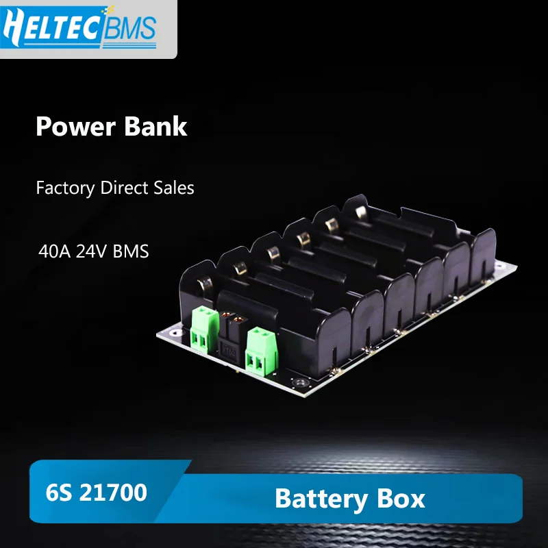 

21700 6S Battery Holder with 40A BMS 24V 21700 Power Wall Battery box Balancer Board Battery Case diy Kit Ebike Battery