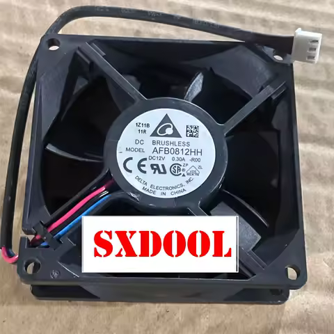 New for Delta AFB0812HH -R00 8025 12V 0.30A 80mm 8cm Three Wire Alarm Function Server Inverter Axial DC Brushless Cooling Fan