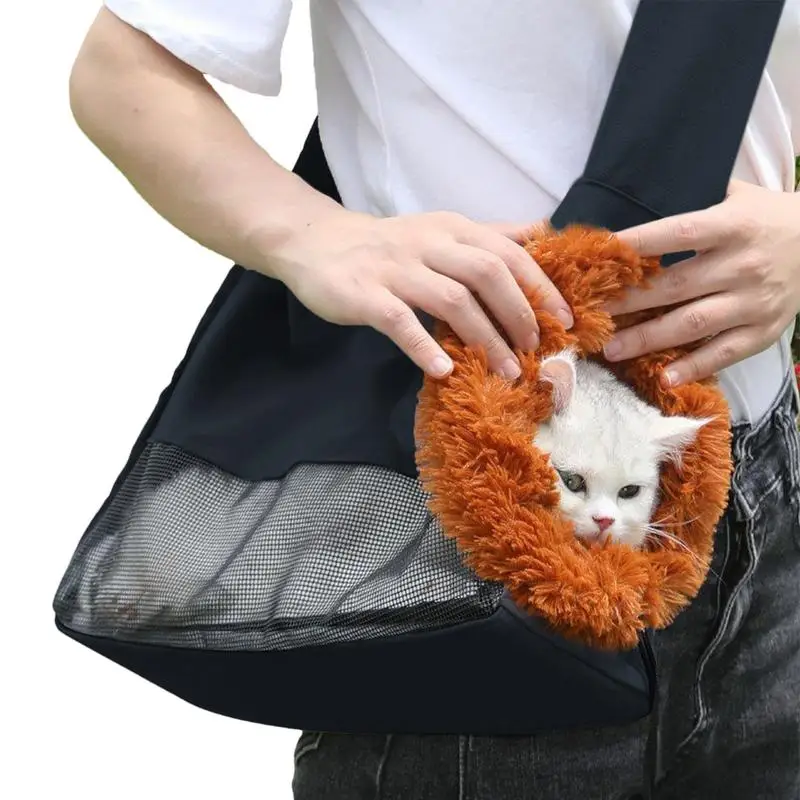 Borsa per animali domestici borsa per animali domestici in rete traspirante borsa da viaggio portatile borsa per gatti borsa per animali domestici in tela pieghevole in uscita per gatti