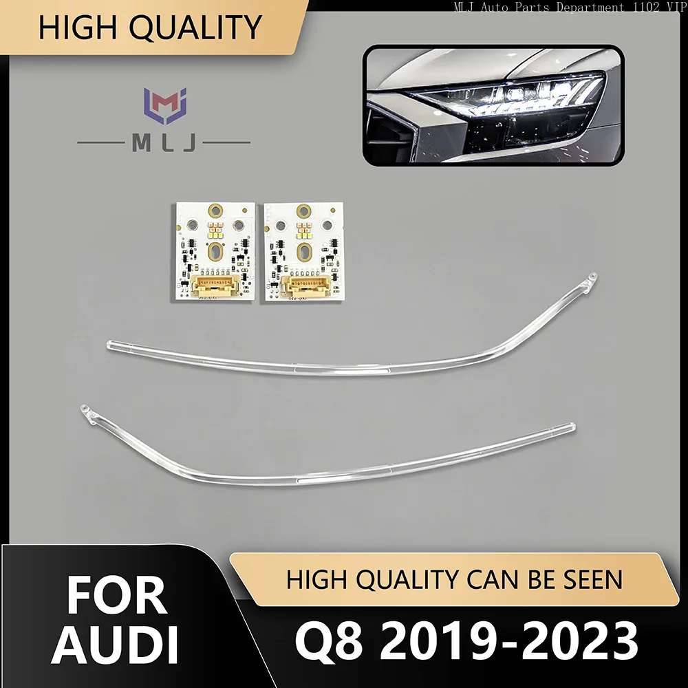 

Светодиодная полоса Angel Eye для Audi Q8 SQ8 RSQ8 2019-2023, световодная лента для фар, дневные ходовые огни, аксессуары для автомобиля