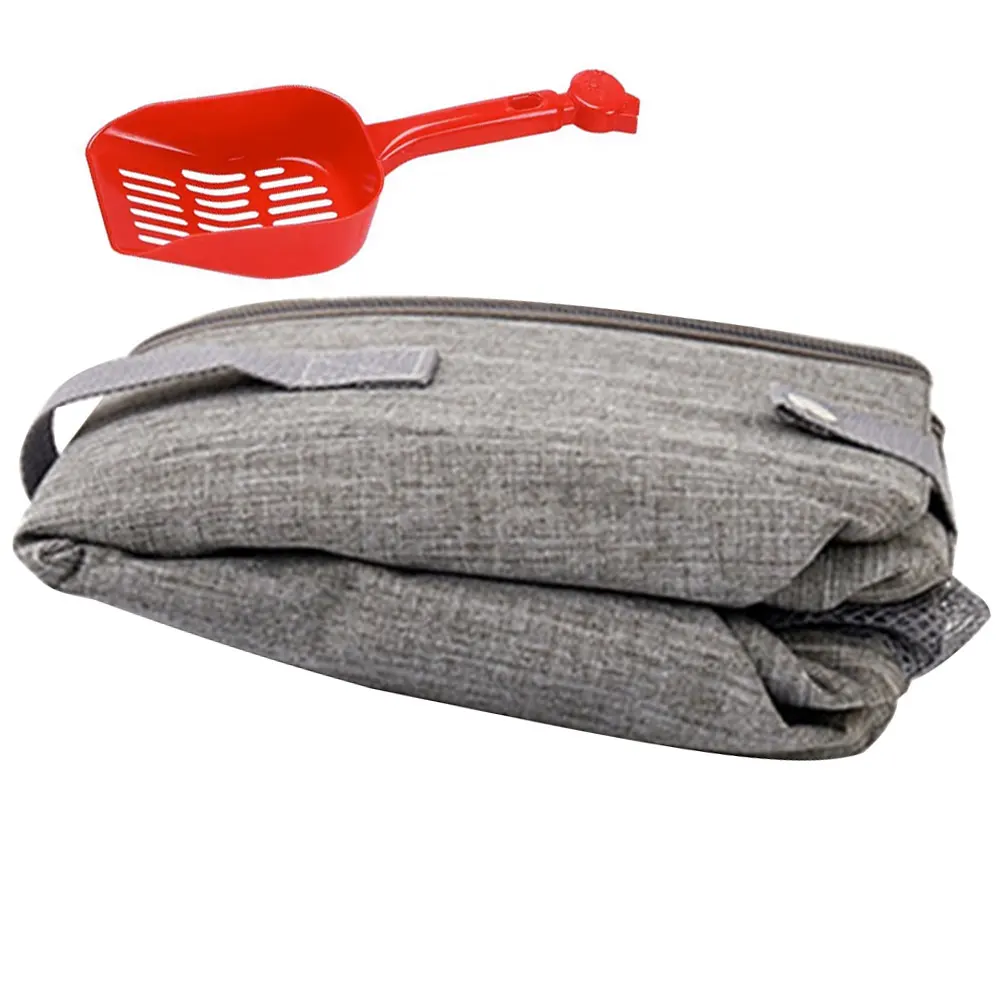 

Foldable Portable 24x40CM Oxford Cloth Waterproof Travel Lightweight Pet Supply Cat Toilet Foldable Travel Litter Litter
