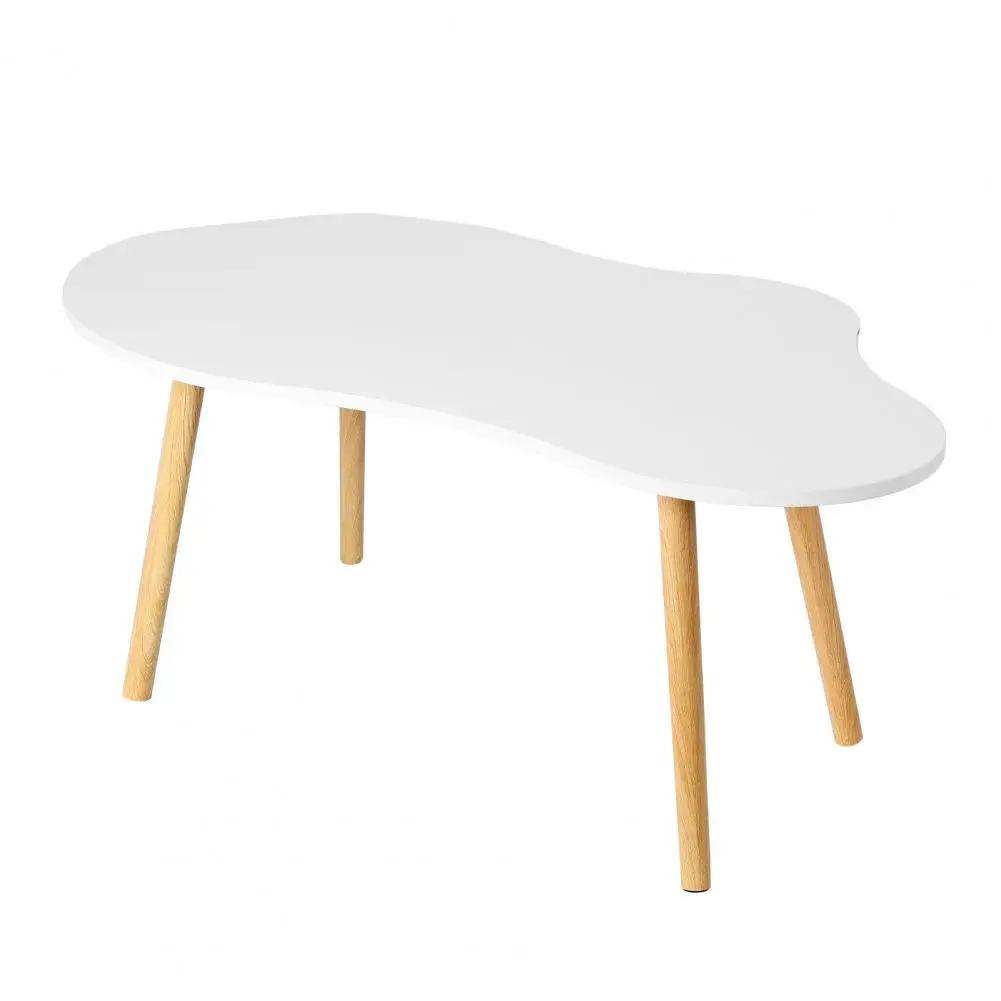 Small Coffee Table, Mid Century Modern Tea Table, Living Room Center Minimalist Display Coffee Table with Cloud Shape