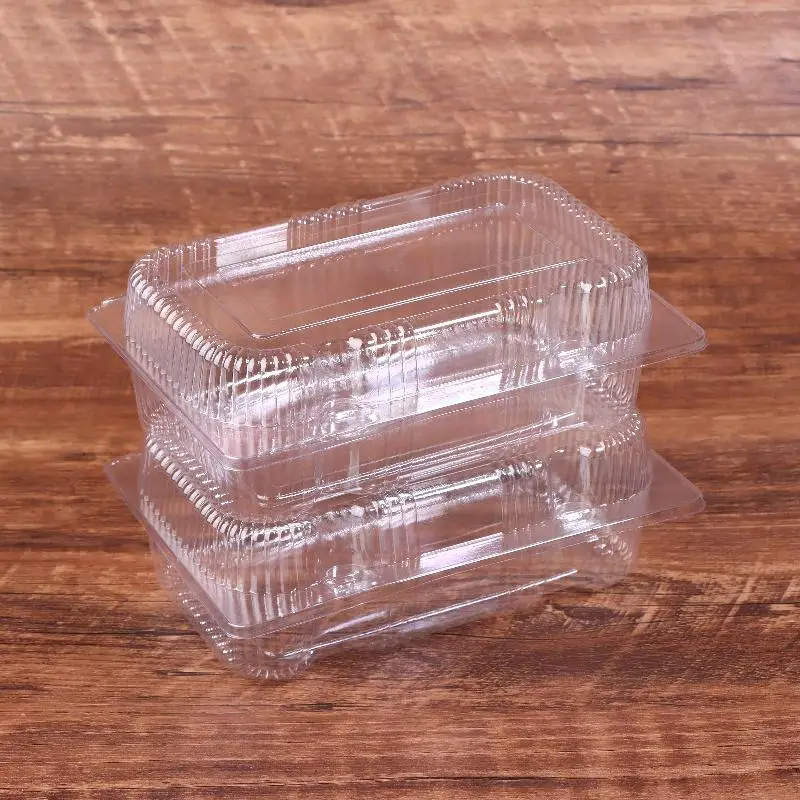 Clear Plastic Boxes With Lids 10/50pcs Disposable Bakery Containers for Fruit Salad Sushi Dessert Food Packaging
