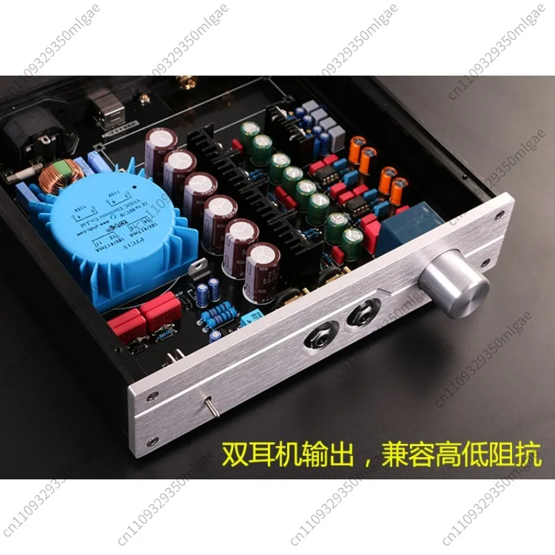 For Reference A2 Circuit Desktop HIFI Headphone Amplifier, High Power Stereo Headphone Amp for Audiophile