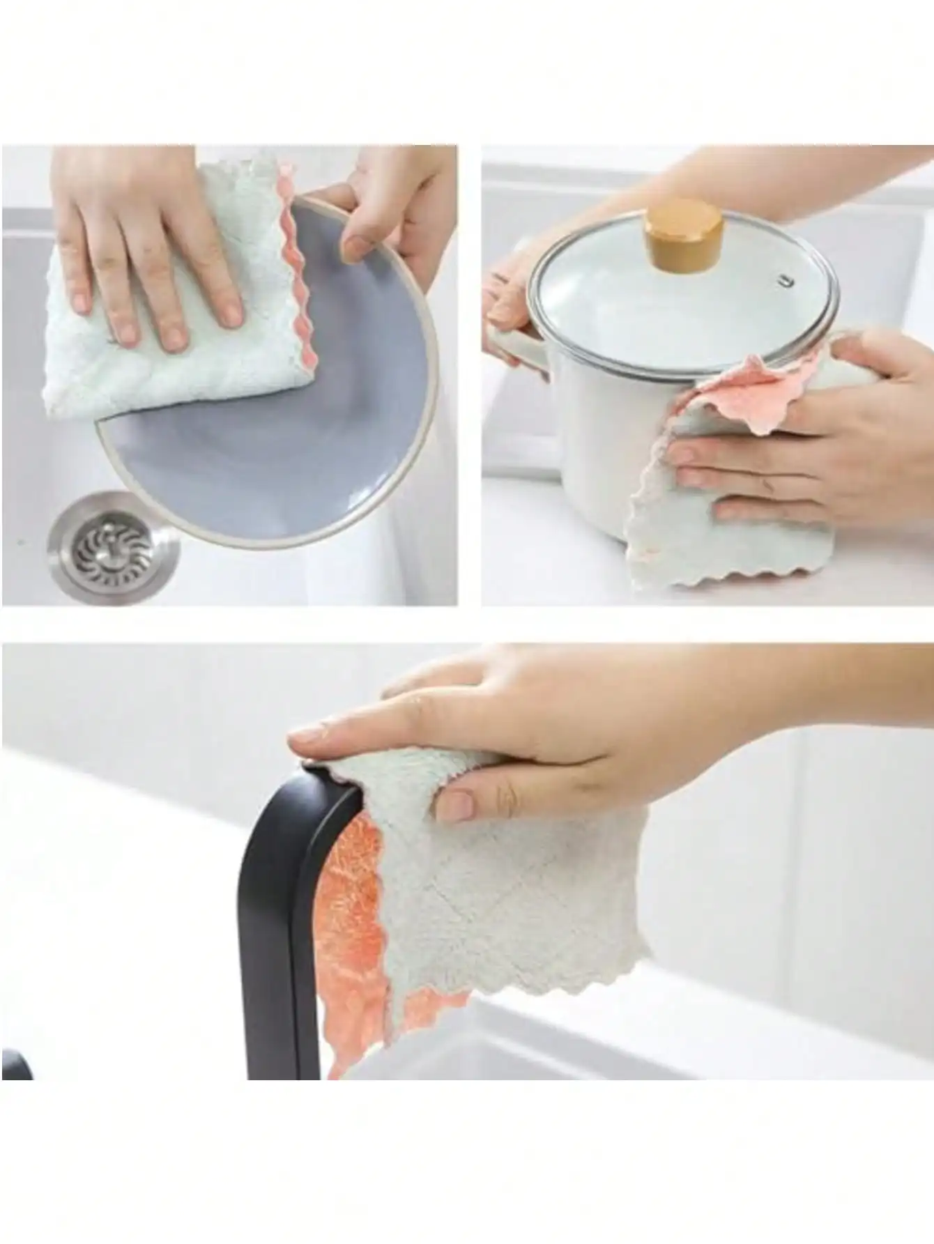 10pcs/5pcs/1pc Non-Scratch Heavy Duty Grease Removal Pads – Kitchen Scrubber Pads | Perfect For Pots, Pans, Sinks & Stovetops, Tough Stain Removal, Oil-Free Reusable & Dishwasher-Friendly, Great For Personal Use & Gifting, Perfect For Self-Use And Gifting