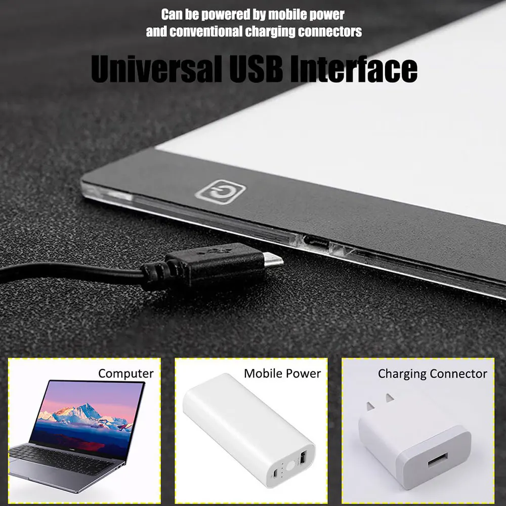 لوحة رسم LED مقاس A5، لوحة نسخ بإضاءة LED، سطوع قابل للتعديل لمشاريع الرسم الفنية الماسية #5