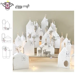 Piggy Craft metal cutting dies cut die mold New 3D house box series Scrapbook paper craft knife mould blade punch stencils dies
